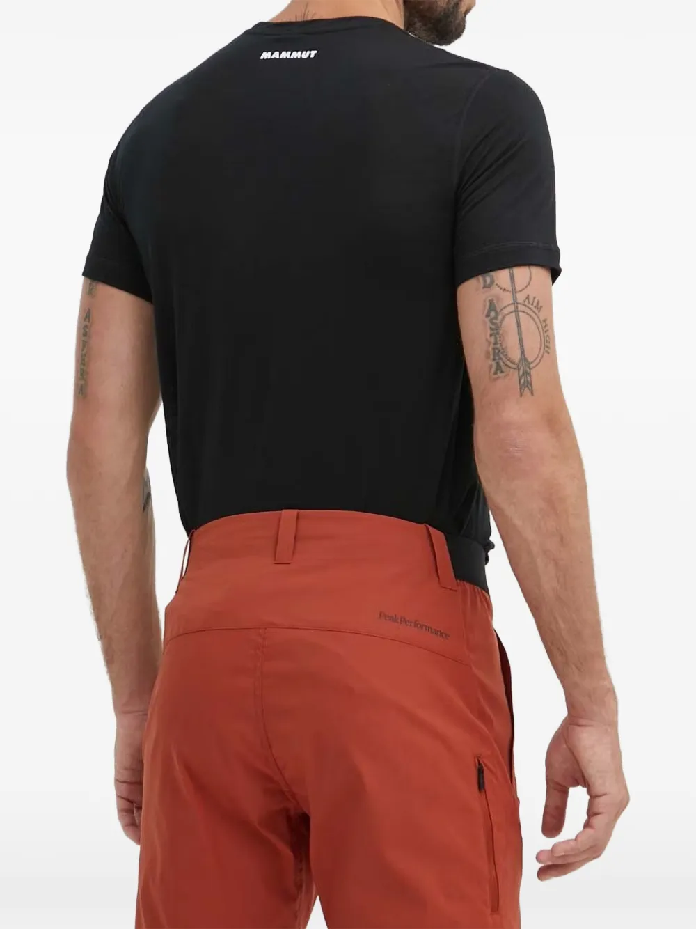 Peak Performance Shorts met ritszak en logo-print Oranje