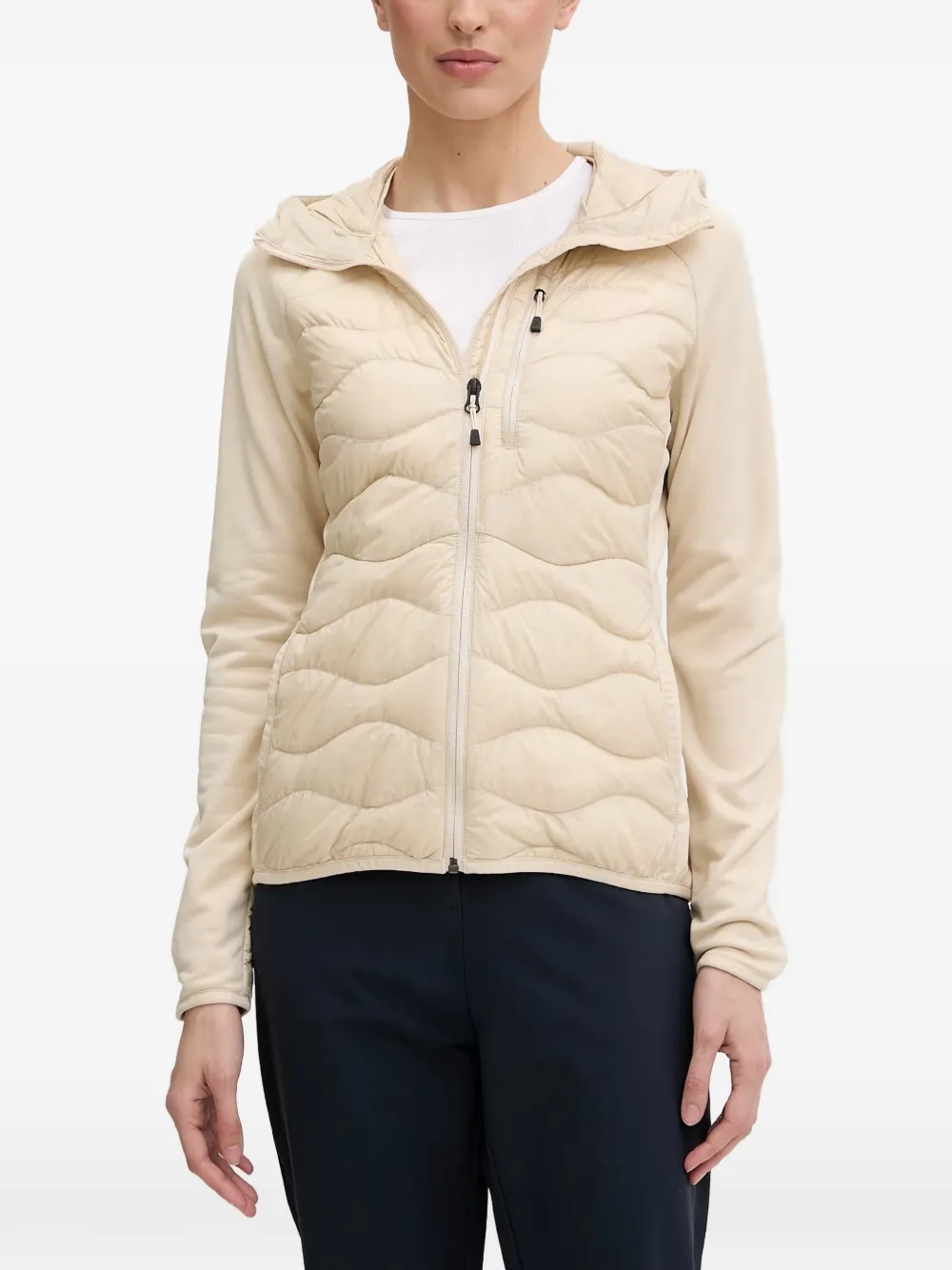 Peak Performance Helium Quilted Hooded Jacket In Metallic