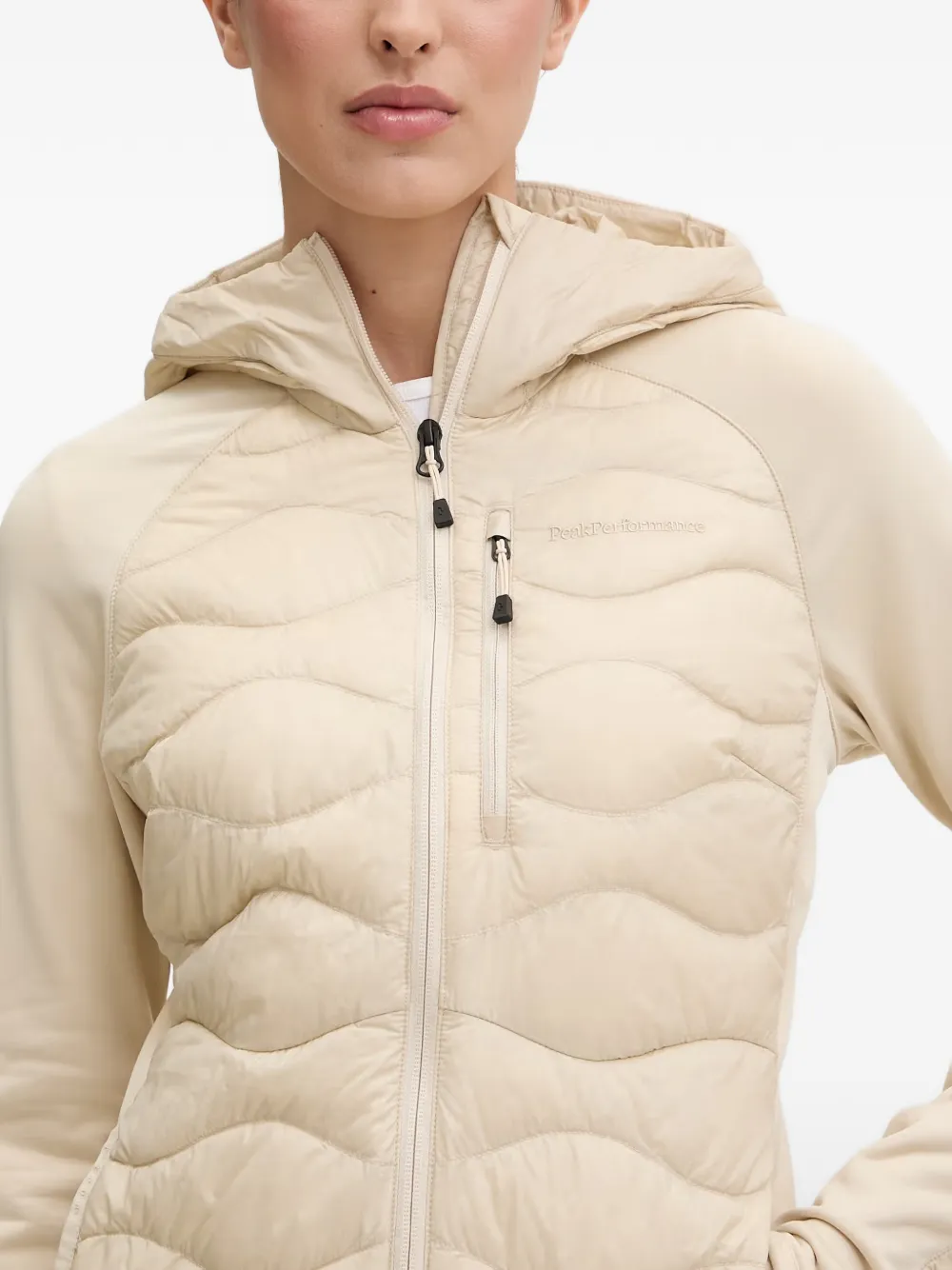 Peak Performance Helium gewatteerd jack met capuchon Beige