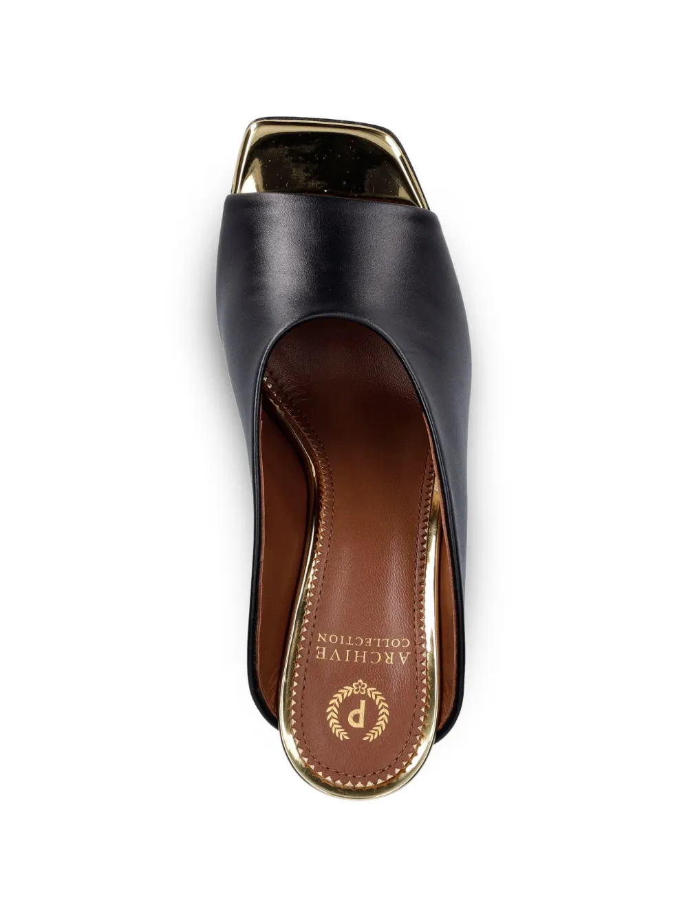 Pollini Archive Collection leather sandals Zwart