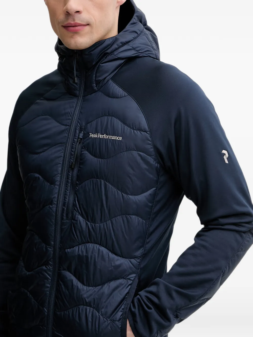 Peak Performance Helium gewatteerd jack met capuchon Blauw