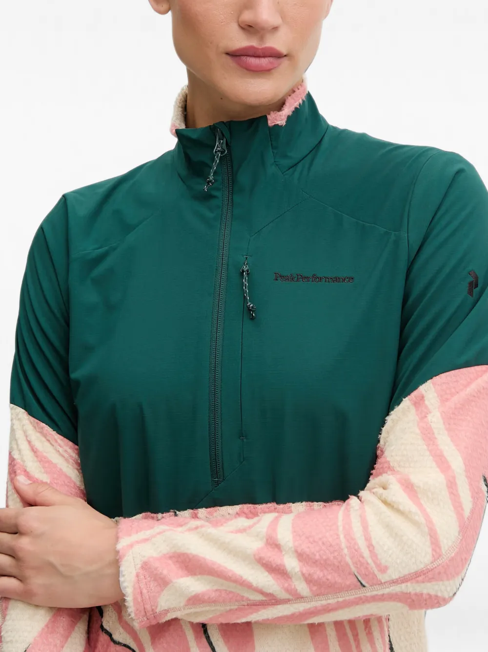 Peak Performance Freelight AOP sweater met vlakken en abstracte print Groen