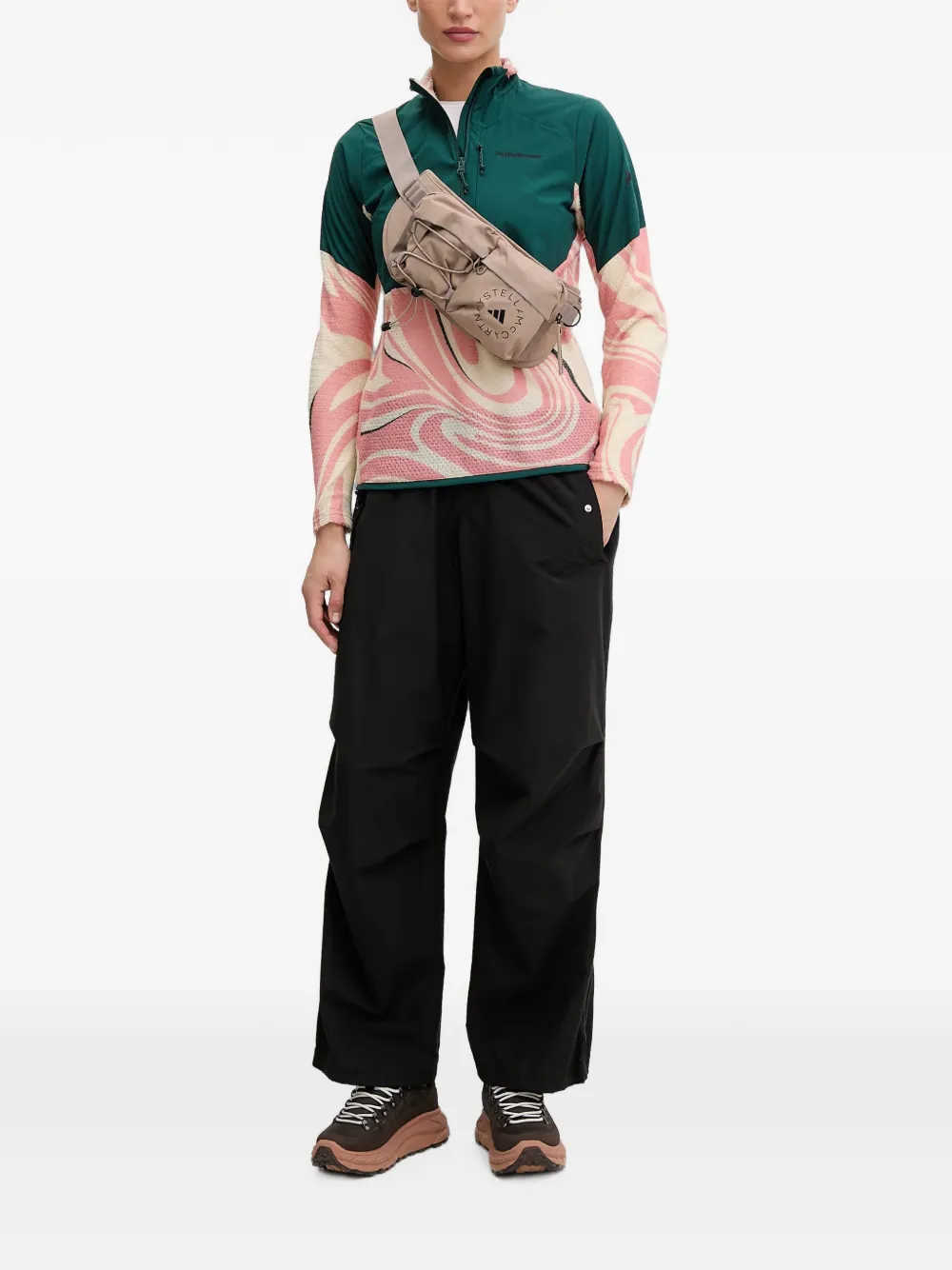 Peak Performance Freelight AOP sweater met vlakken en abstracte print Groen