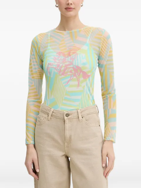 NEVER FULLY DRESSED geometric-print mesh T-shirt