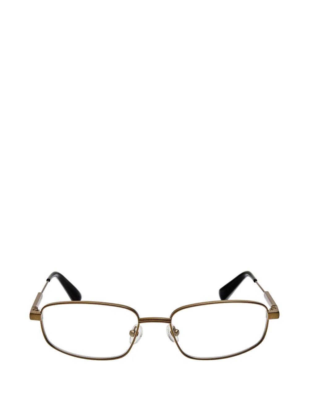 Jacquemus Secretaire rectangle-frame glasses - Braun