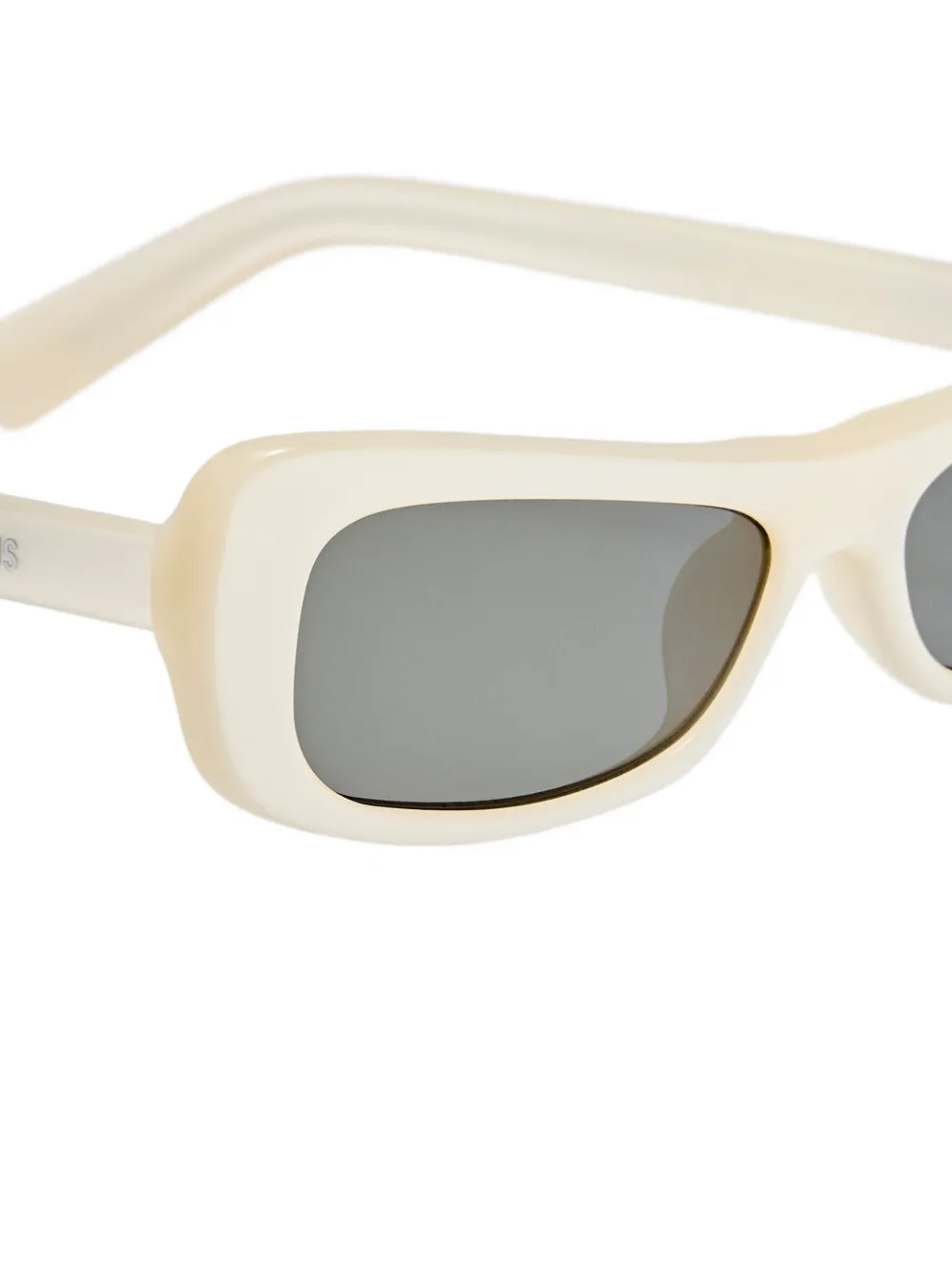 Jacquemus Capri zonnebril met cat-eye montuur Wit
