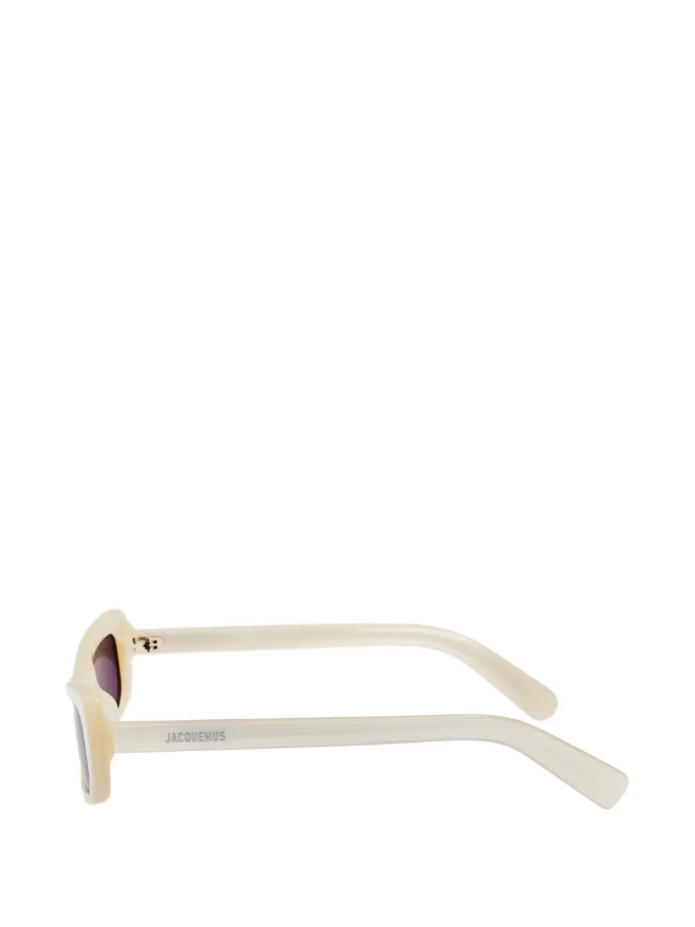 Jacquemus Capri zonnebril met cat-eye montuur Wit