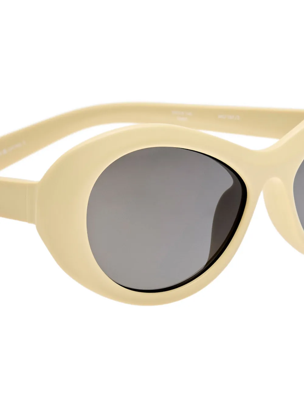 Jacquemus Rond zonnebril met ovalen montuur Beige