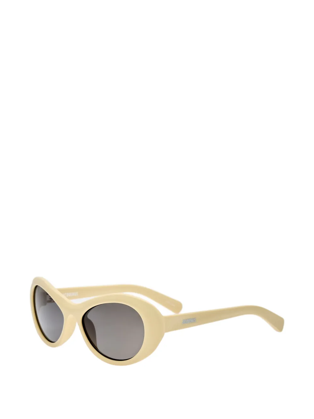 Jacquemus Rond zonnebril met ovalen montuur Beige