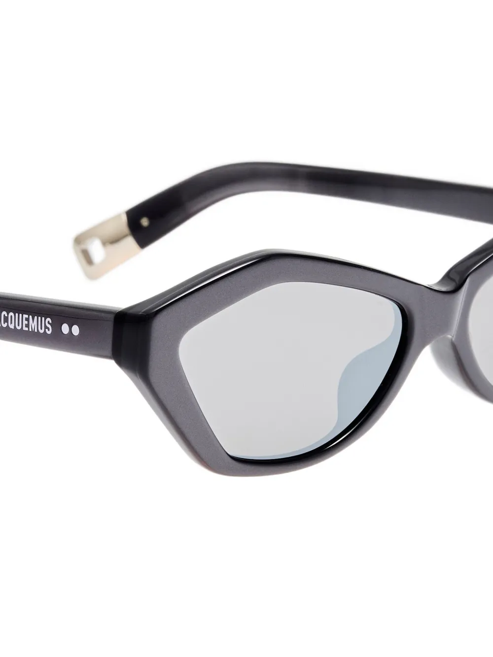 Jacquemus Bambino zonnebril met geometrisch montuur Grijs