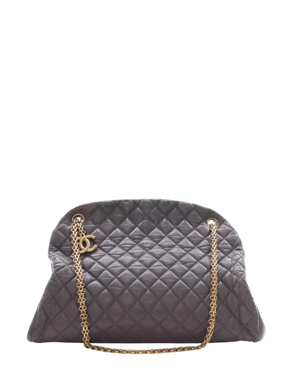CHANEL Pre-Owned 2010-2011 Large Aged Calfskin Just Mademoiselle Bowling Bag shoulder bag - Grigio