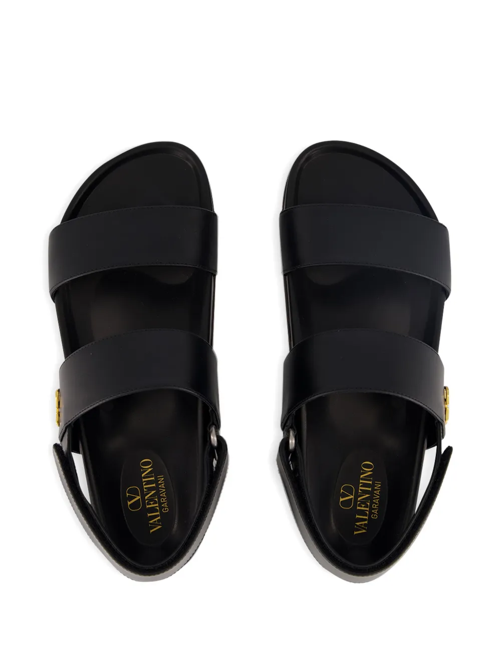 Valentino Garavani VLogo Signature leather sandals Zwart