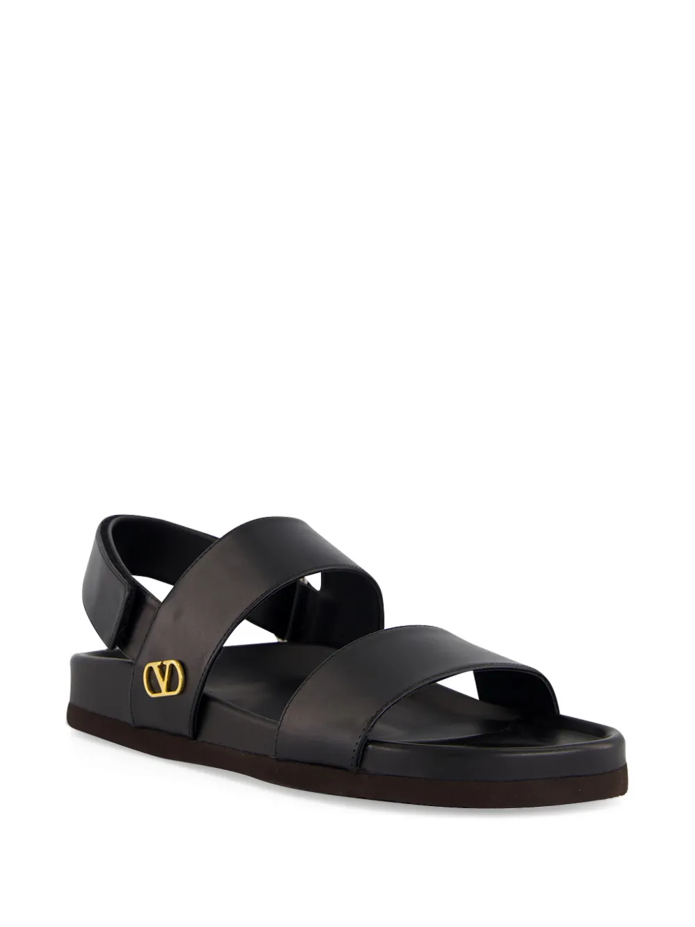 Valentino Garavani VLogo Signature leather sandals Zwart