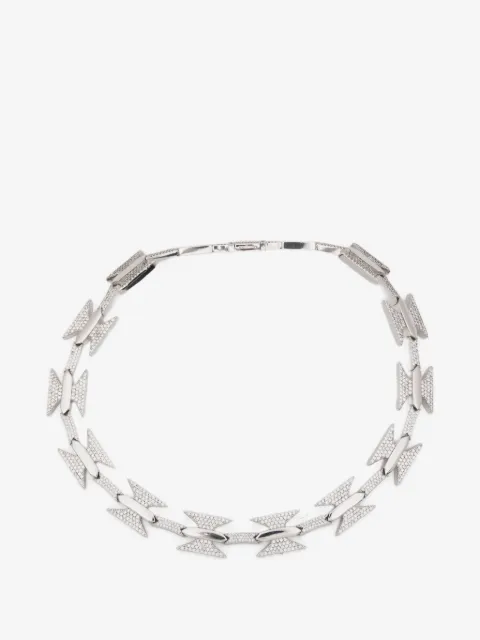 DARKAI collier style fil barbelé à ornements en cristal