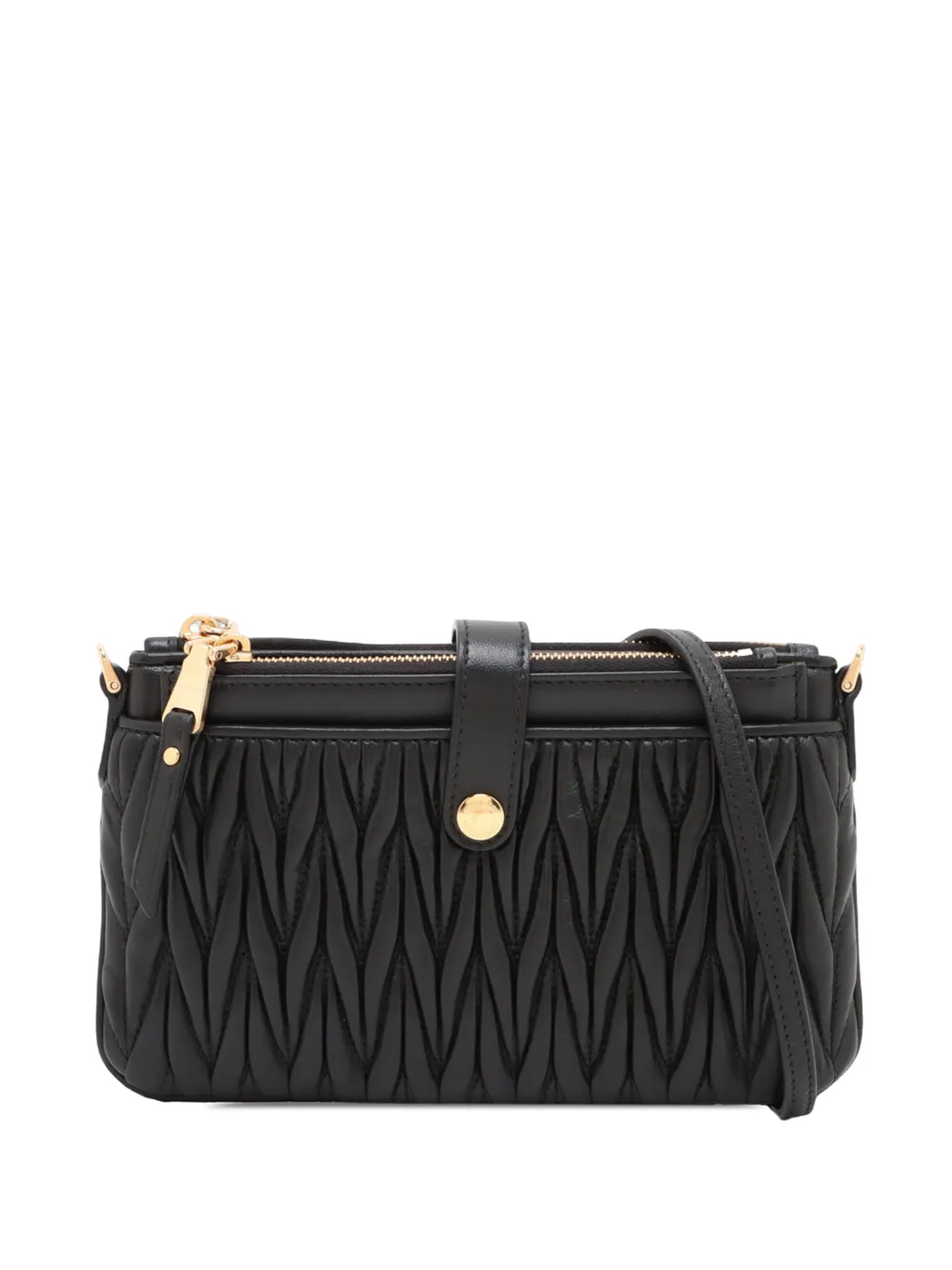 Miu Miu Pre-Owned 2010-2026 Matelasse Nappa crossbody bag - Nero