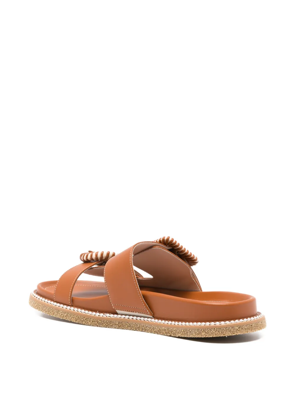 Rodo buckle-fastening leather sandals Bruin