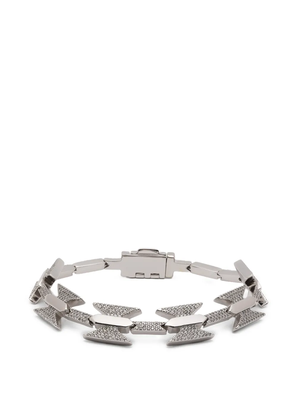 DARKAI Razor crystal-embellished wire bracelet - Argento