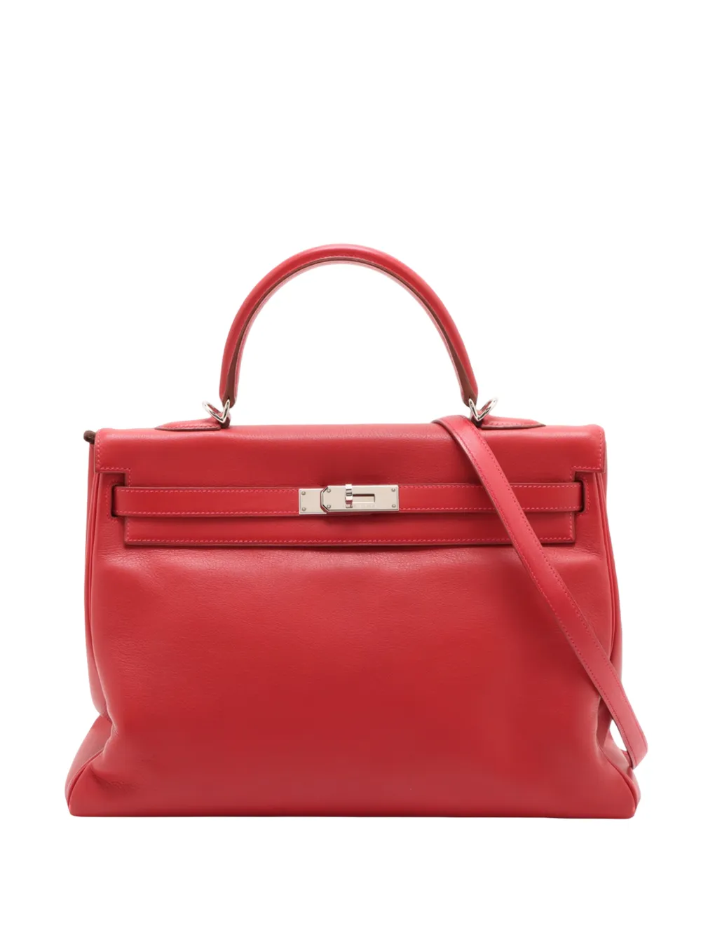 Hermès Pre-Owned 2006 Evergrain Kelly II Retourne 35 satchel - Rosso