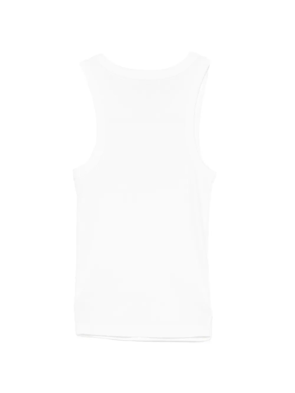 MC2 Saint Barth Geribbelde tanktop verfraaid met kralen Wit