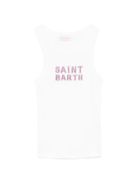 MC2 Saint Barth bead-embellished ribbed tank top