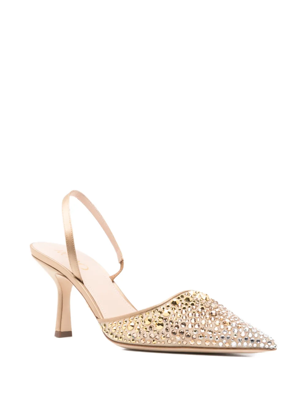 Rodo Slingback pumps verfraaid met kristallen Beige