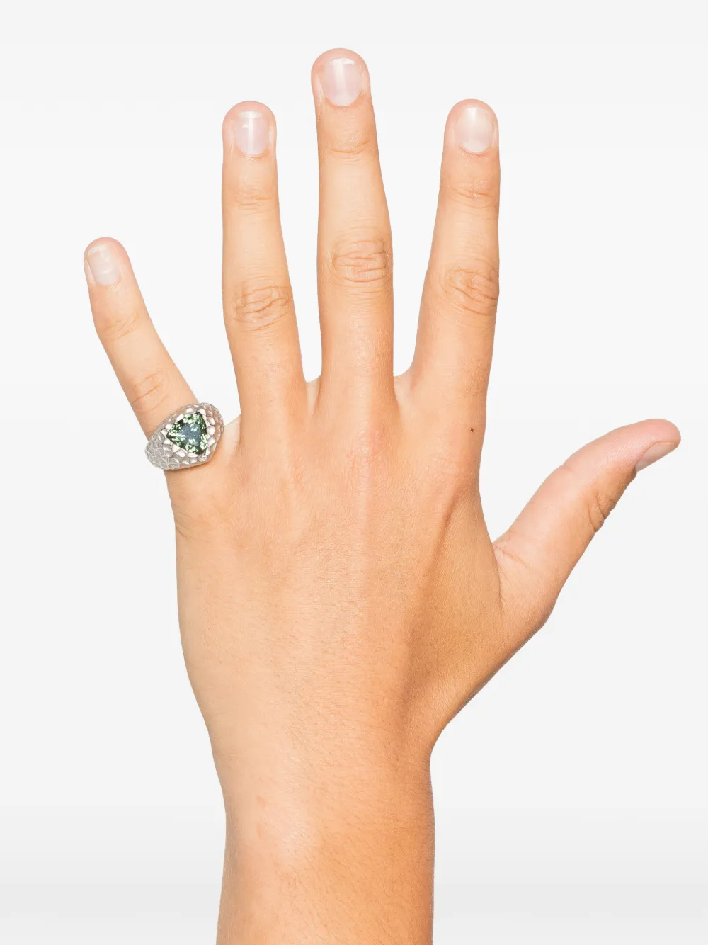  Darkai Anillo Con Efecto Forjado - Plateado 