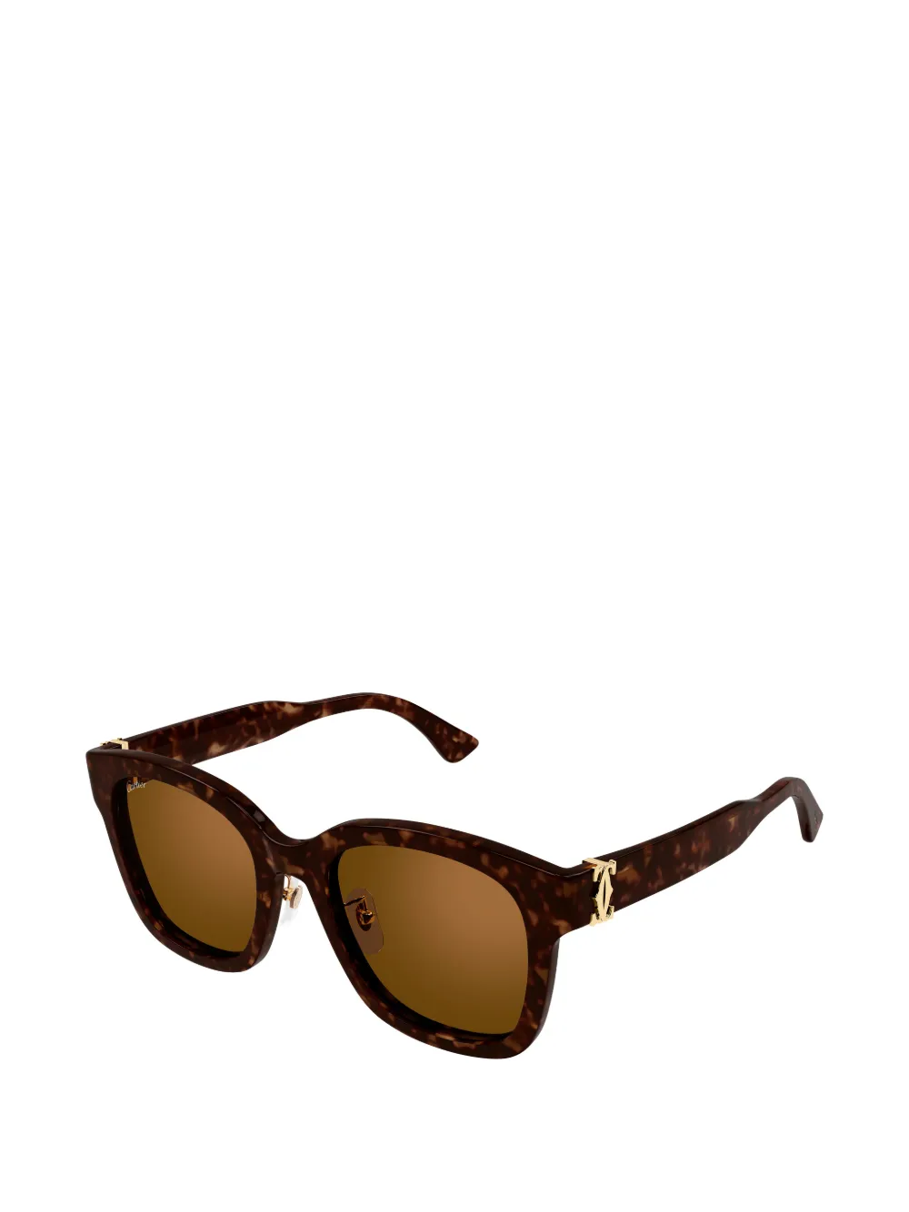 Cartier Eyewear Zonnebril met vierkant montuur Bruin