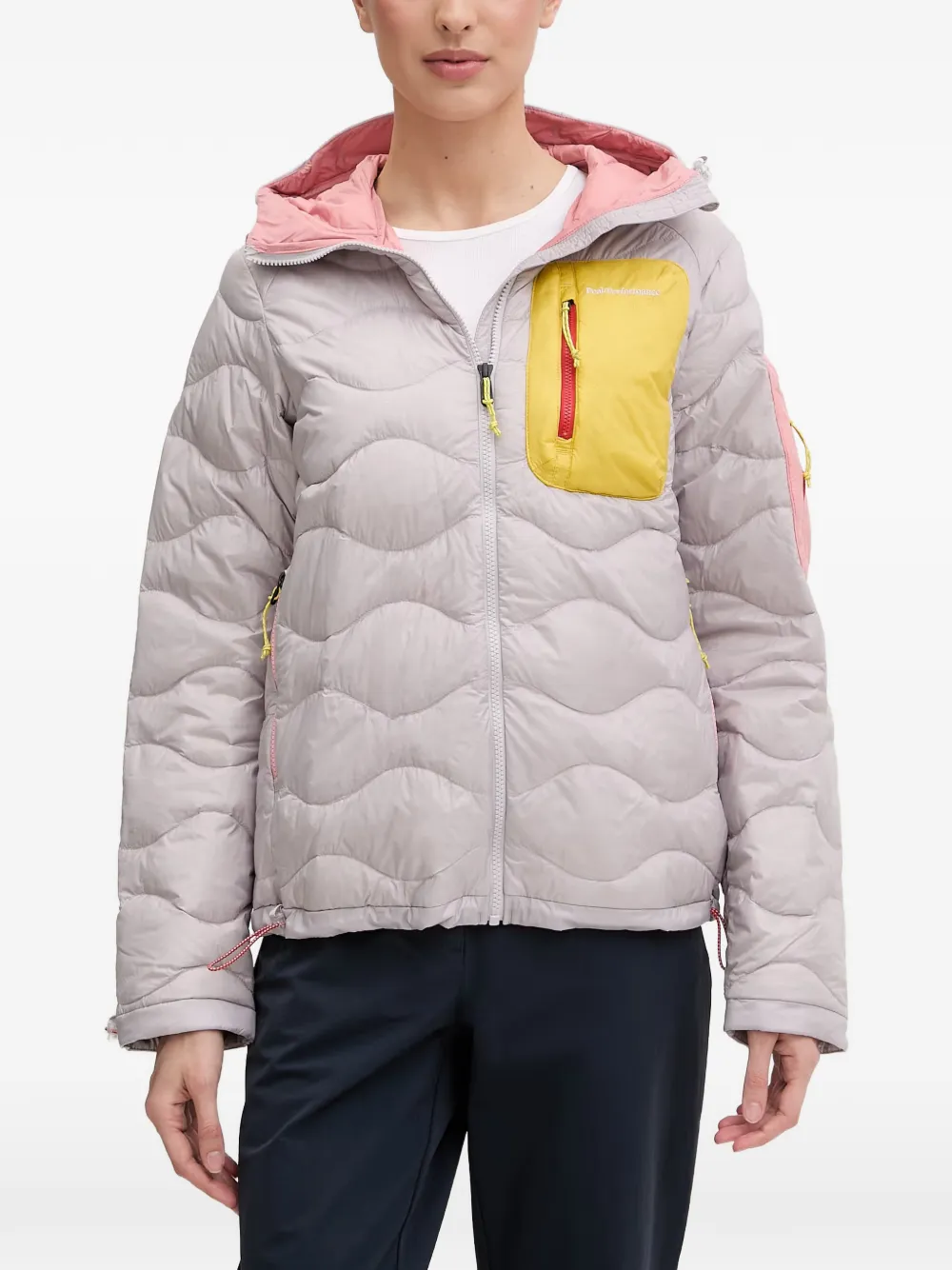 Peak Performance Helium quilted hooded jacket - Grigio