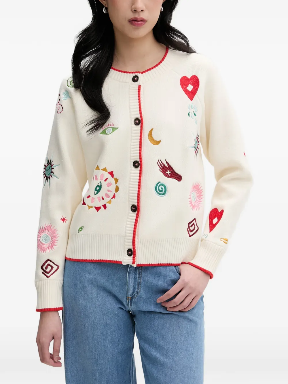 Never Fully Dressed Morocco Charms Chery Cardigan In 뉴트럴