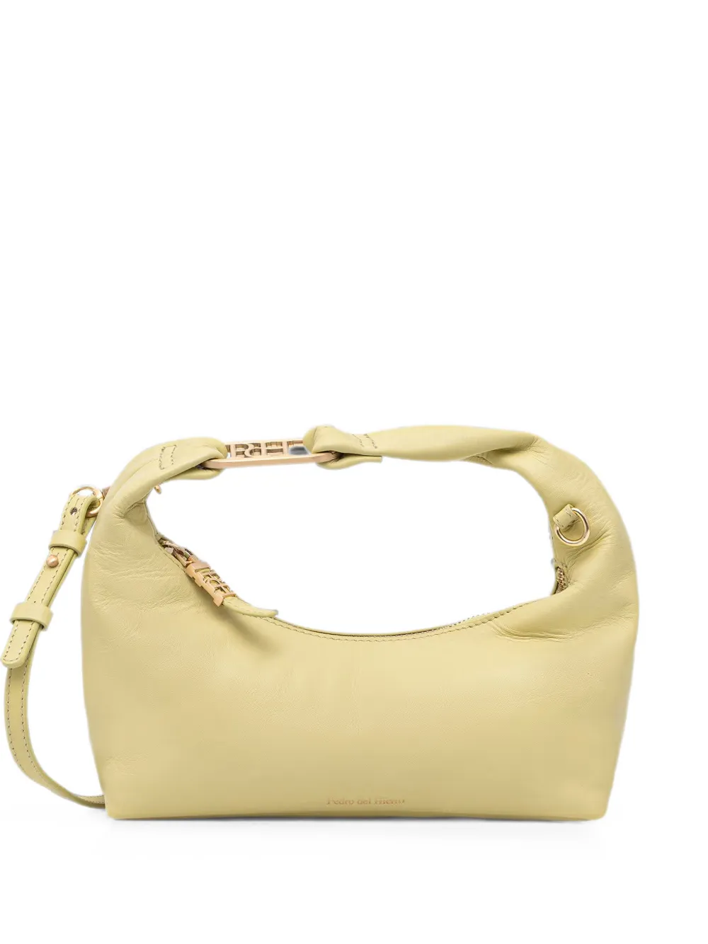 Pedro Del Hierro logo-plaque half-moon tote bag - Giallo
