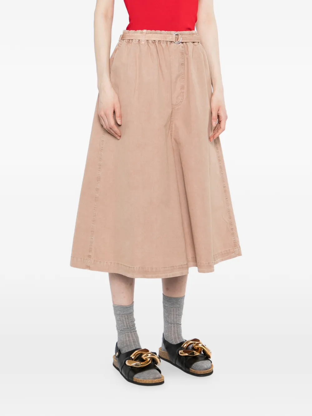 Marni Shorts met wijde pijpen Beige