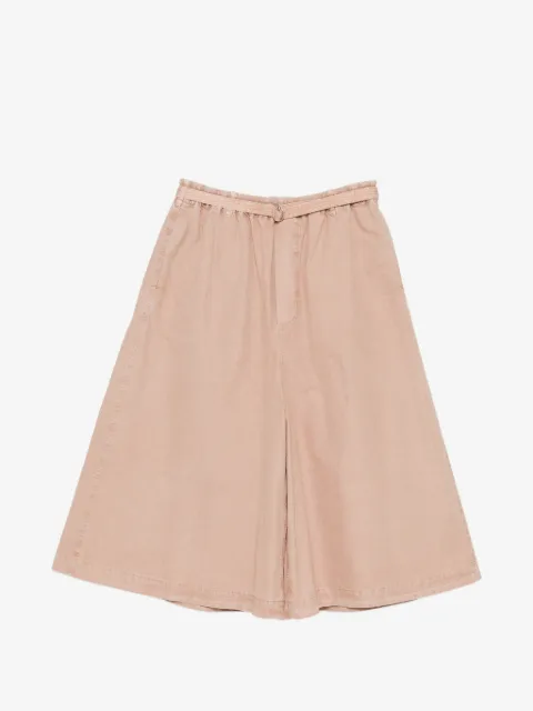 Marni shorts anchos con cinturón