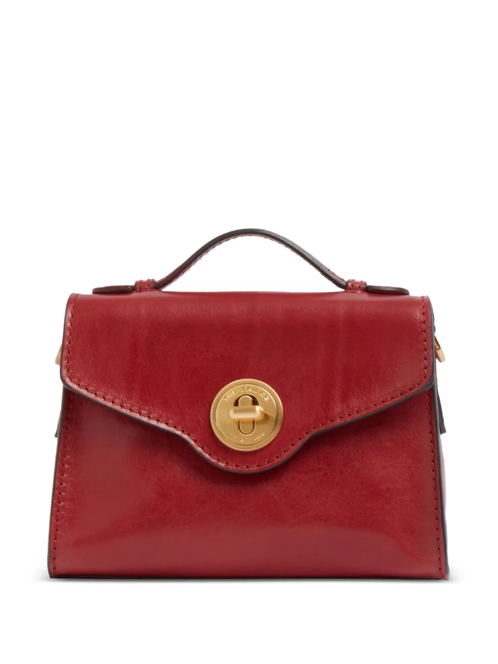 The Bridge twist-lock leather mini bag - Rosso