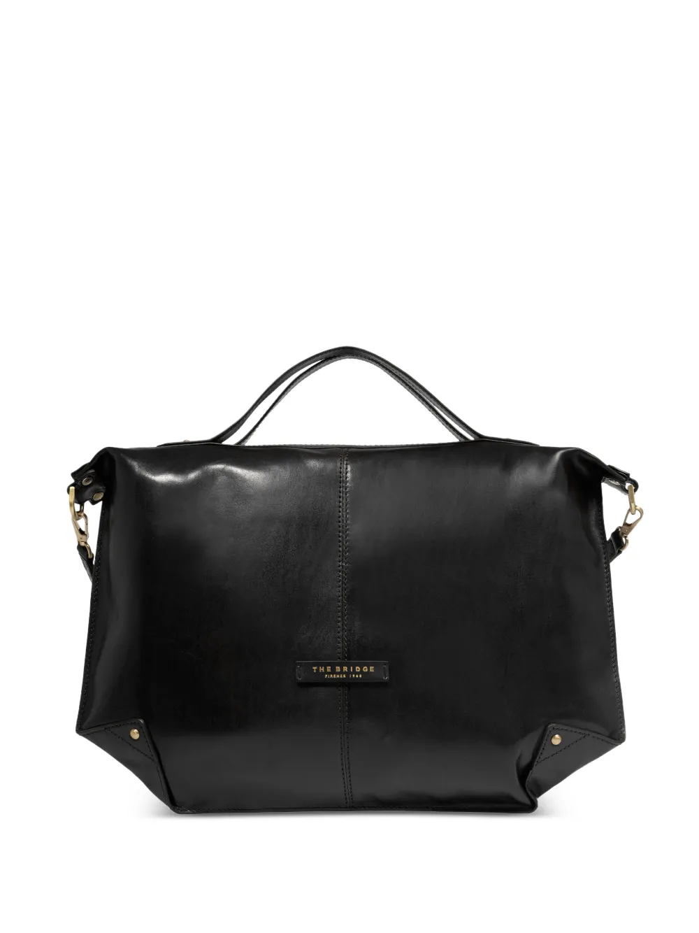 The Bridge sac à main en cuir à plaque logo - Noir The Bridge sac à main en cuir à plaque logo - Noir