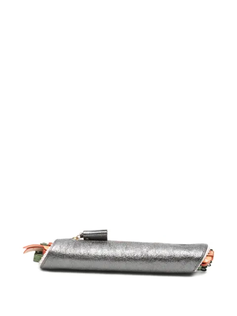 Anya Hindmarch metallic-effect tassel-detail pencil case