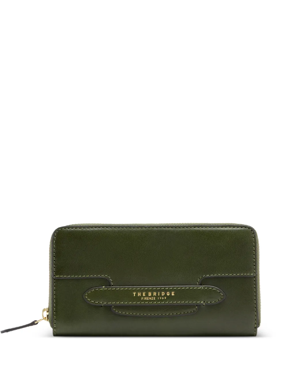 The Bridge leather zip-around wallet - Verde