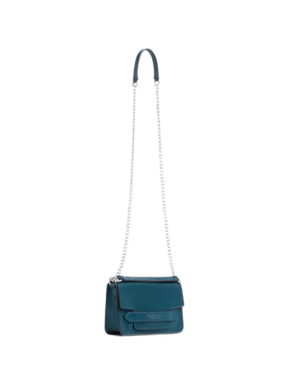 The Bridge chain-link leather mini bag - Blu