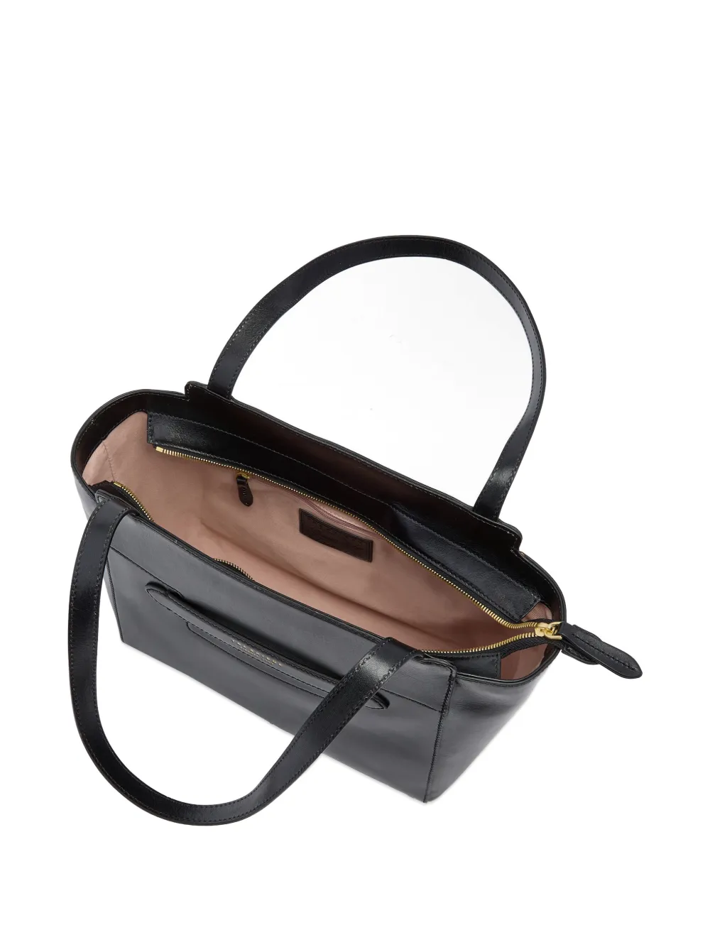 The Bridge Leren shopper Zwart
