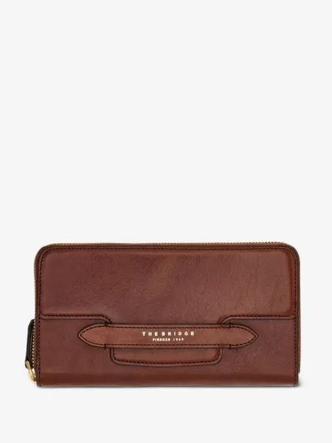 The Bridge logo-print zip-around wallet