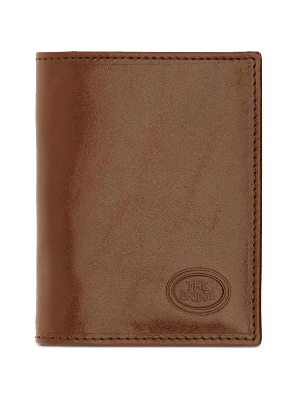The Bridge Story Logo-embossed Leather Cardholder In Brown