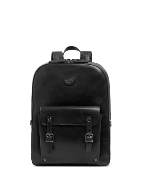 The Bridge buckle-detail leather backpack