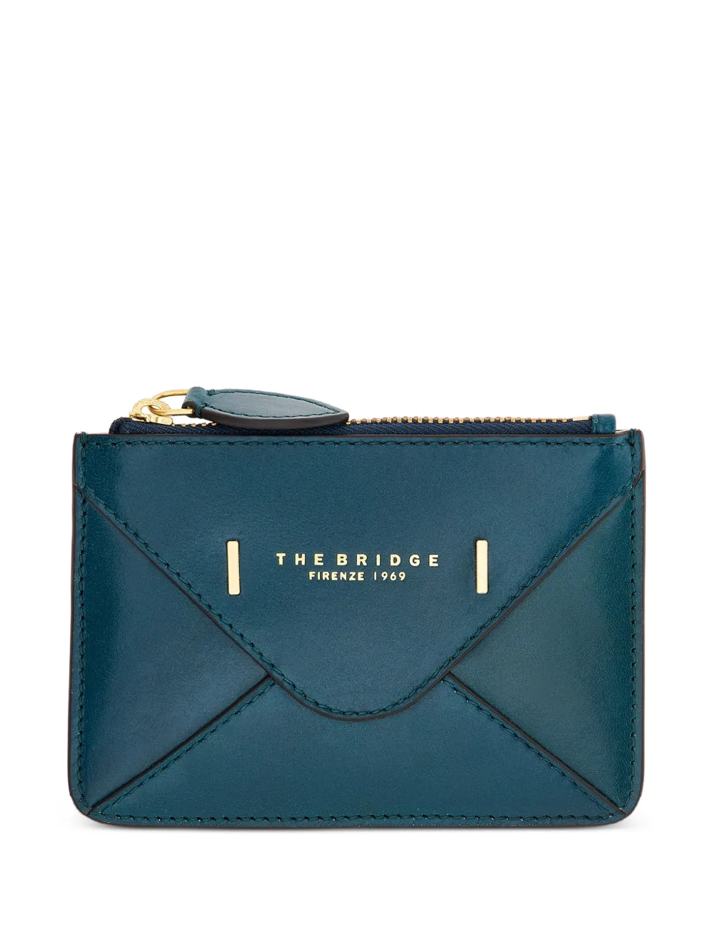 The Bridge zip-around leather cardholder - Blu