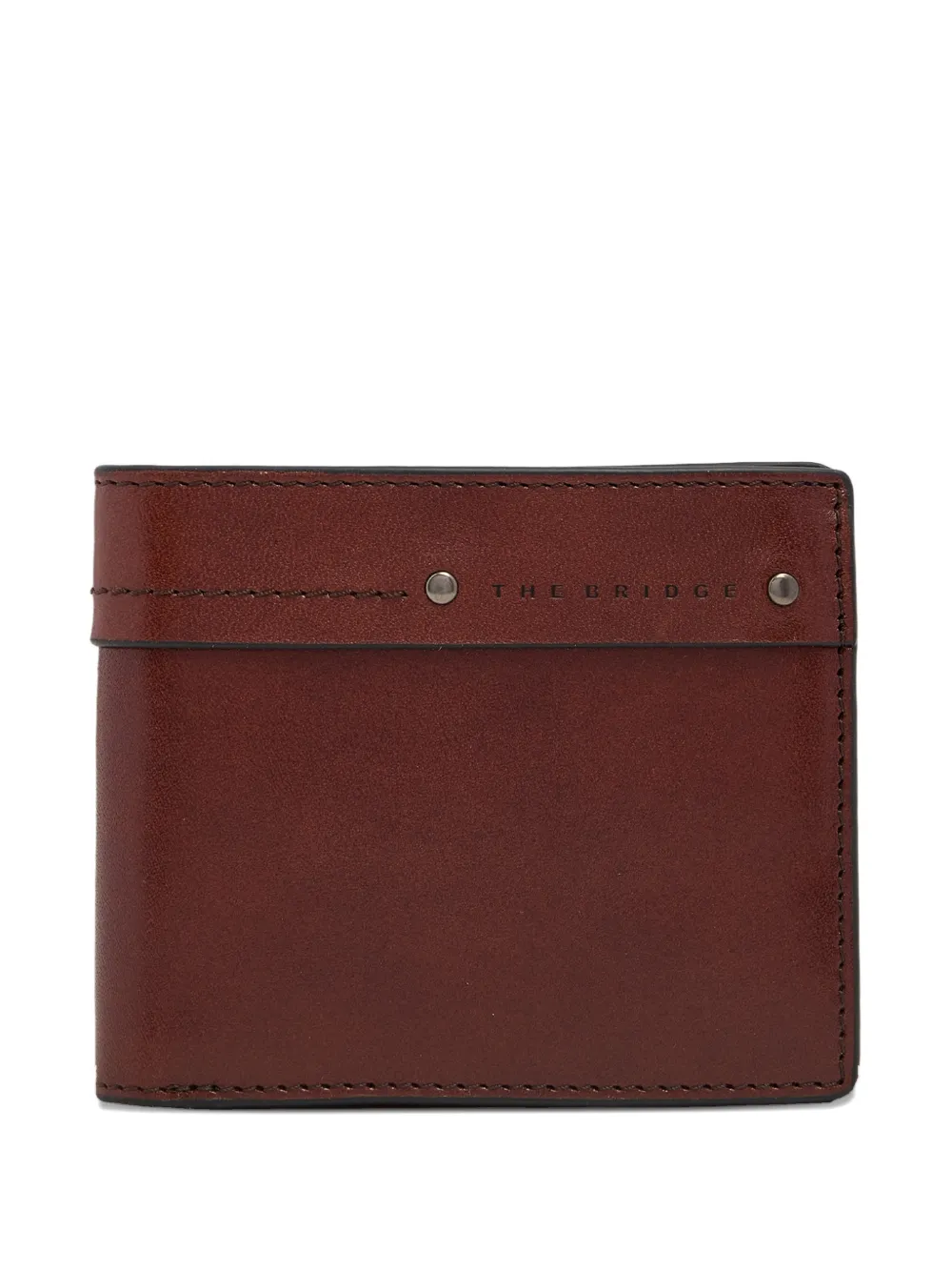 The Bridge logo leather wallet - Marrone