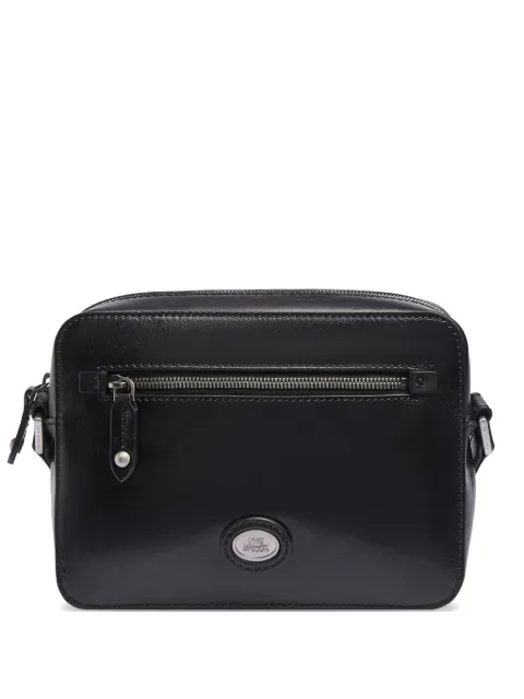 The Bridge zip-front leather messenger bag