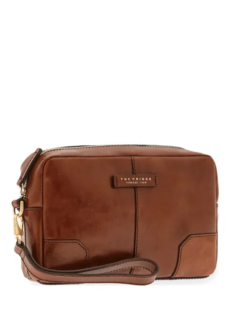 The Bridge logo-plaque leather clutch bag