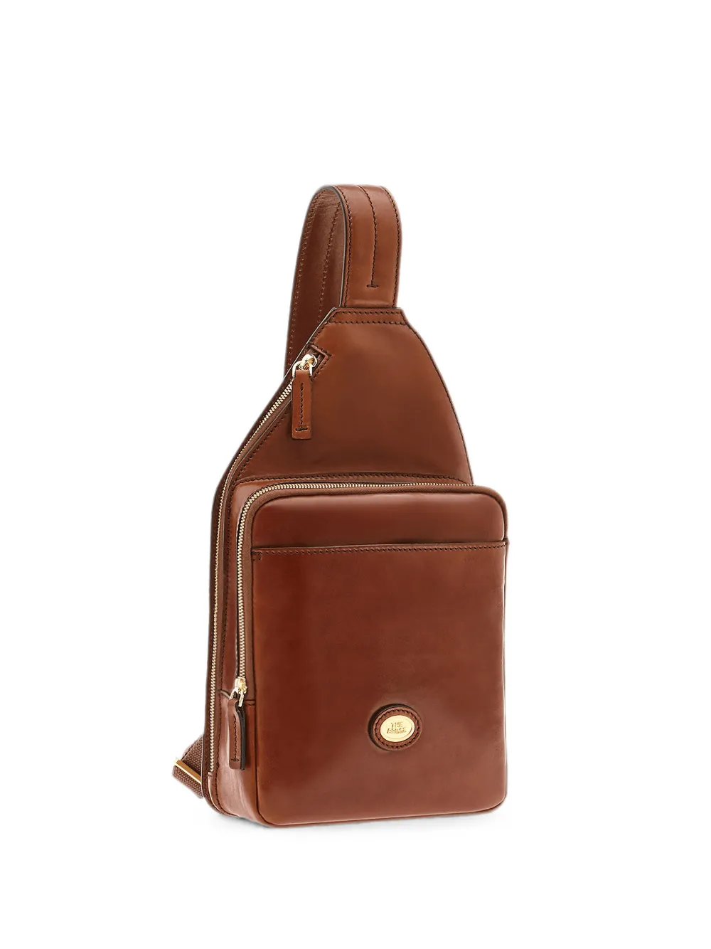 The Bridge logo-plaque cross body bag - Marrone