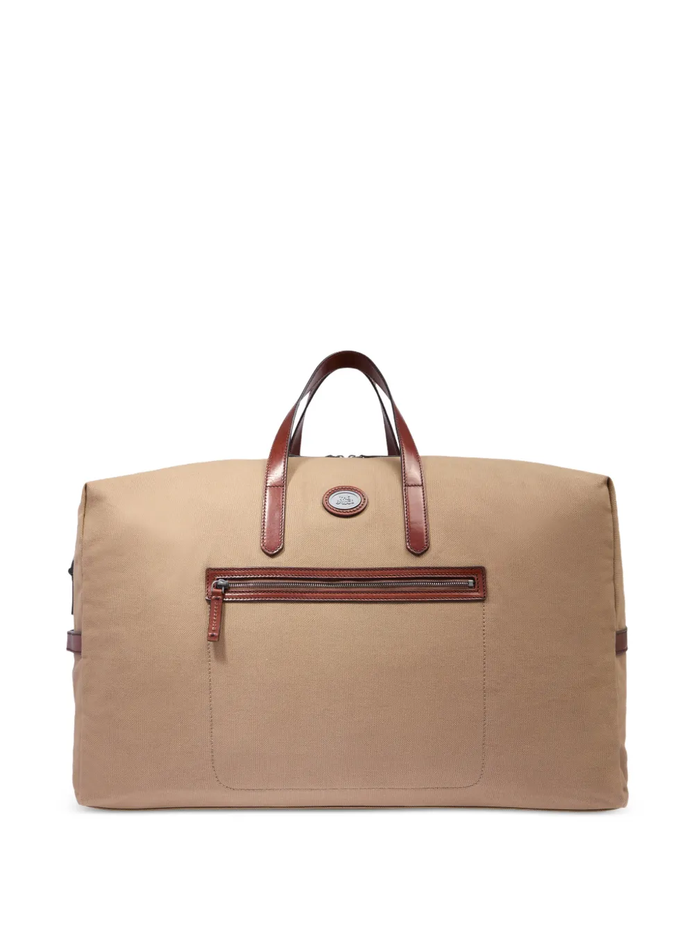 The Bridge Leather-trim Holdall In Neutral