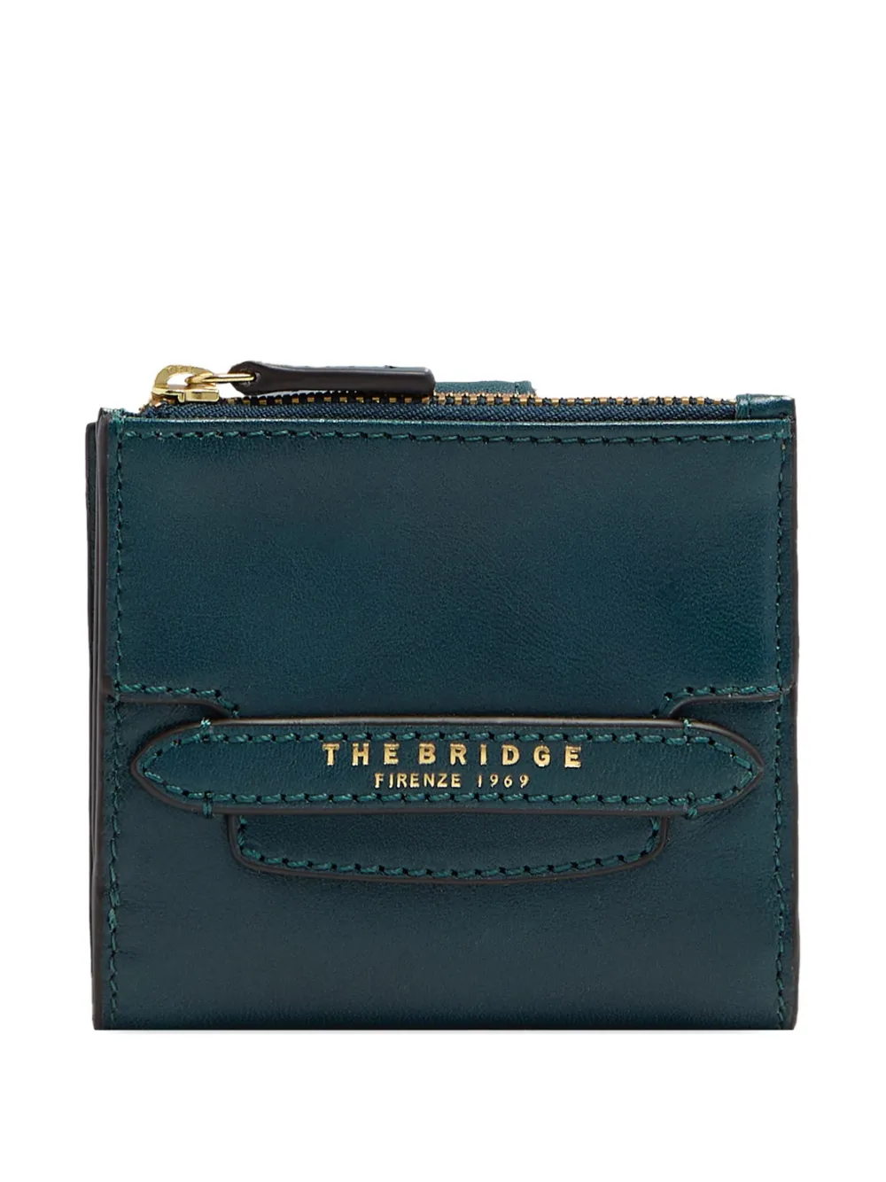 The Bridge logo-lettering leather wallet - Blu