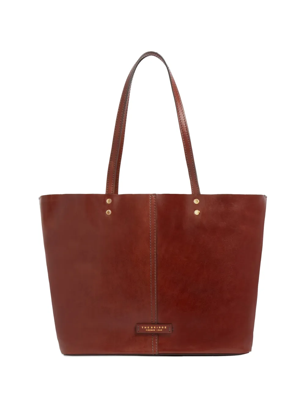 The Bridge leather tote bag - Braun