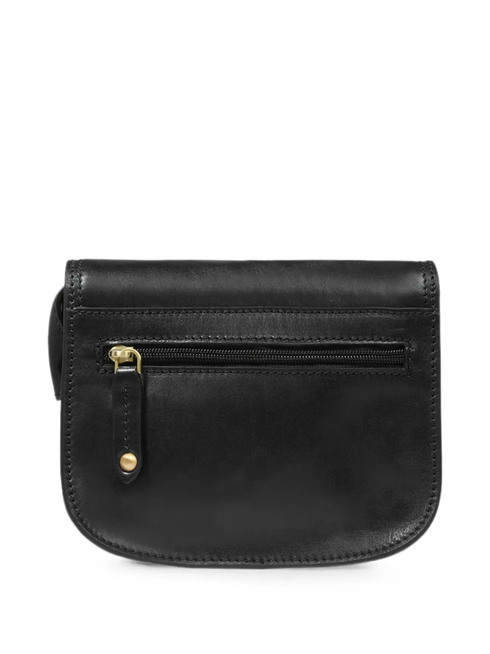 The Bridge Leren crossbodytas met logoplakkaat Zwart